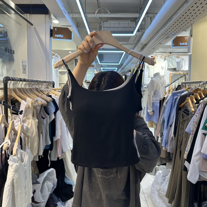 HARU東大門代購女士新款真品休閑職業人氣25春夏熱賣吊帶背心HARU吊帶/背心圖色3