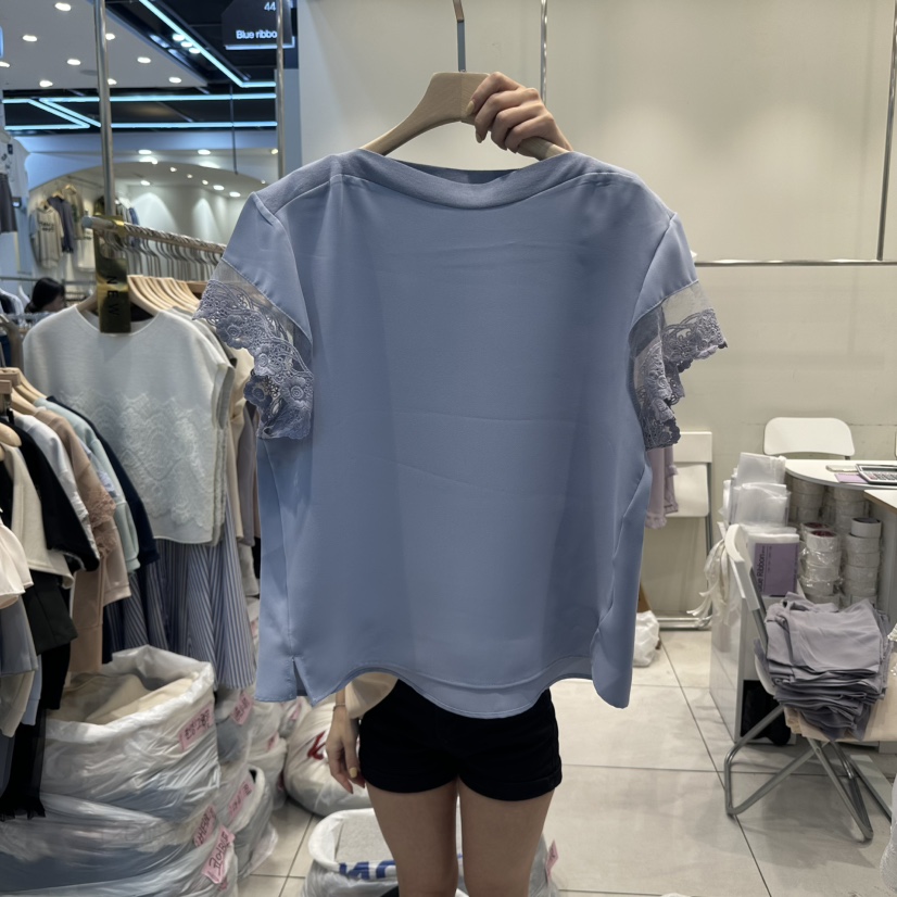 BLUE RIBBON東大門直郵女士新品真品職業熱賣25春夏時尚T恤BLUE RIBBONT恤圖色2