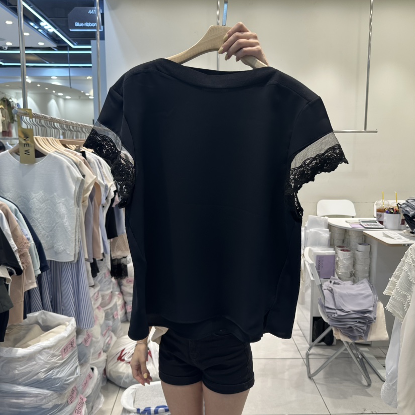 BLUE RIBBON東大門直郵女士新品真品職業熱賣25春夏時尚T恤BLUE RIBBONT恤圖色3