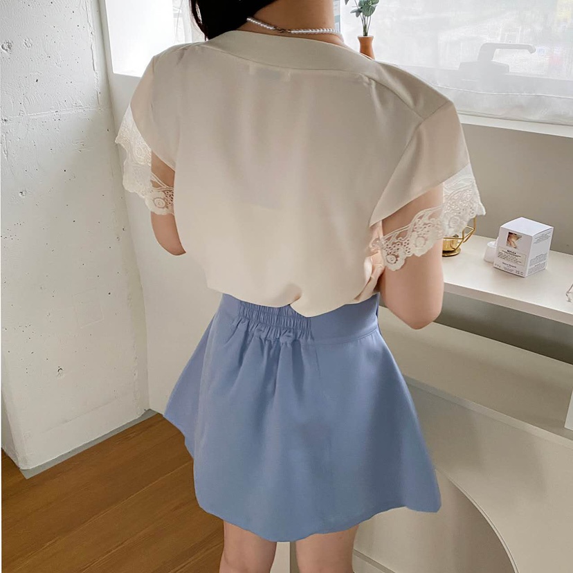 BLUE RIBBON韓國直郵女裝新品推薦25春夏休閑熱賣襯衫蕾絲衫BLUE RIBBON襯衫/蕾絲衫
