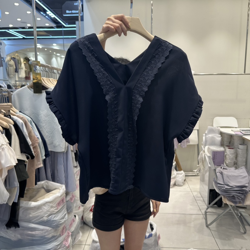 BLUE RIBBON韓國直郵女裝新品推薦25春夏休閑熱賣襯衫蕾絲衫BLUE RIBBON襯衫/蕾絲衫圖色3