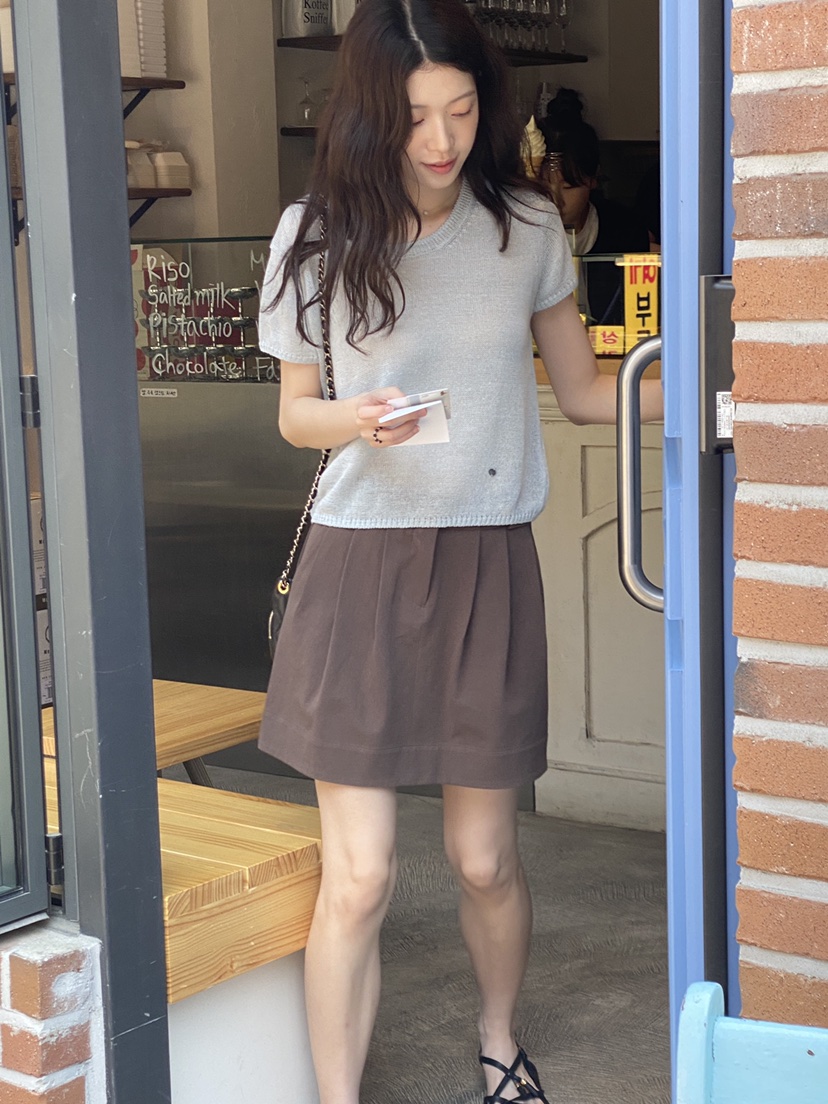 ERUME韓國直郵㊣東大門實拍女裝新款時尚休閑推薦熱賣人氣短裙ERUME短裙
