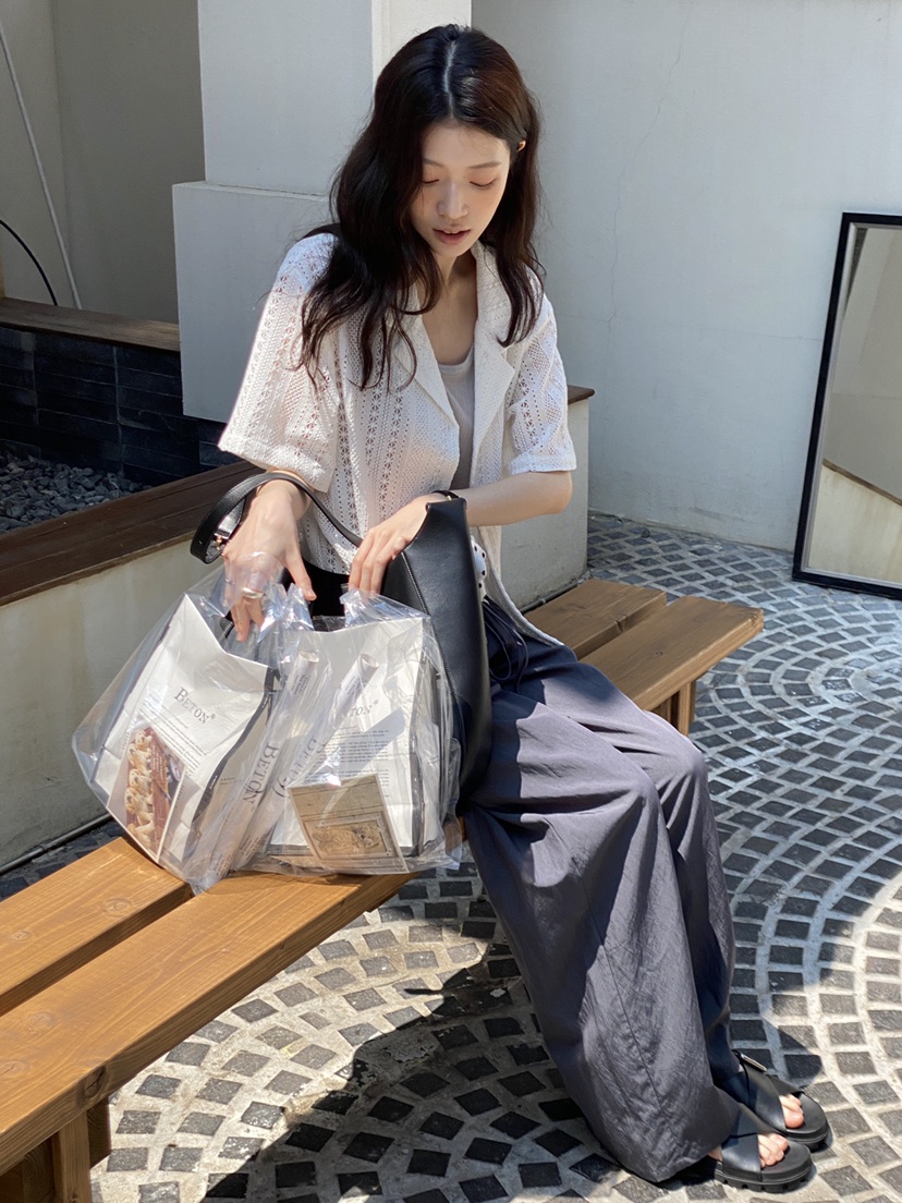 ERUME韓國直郵㊣女裝新款熱賣休閑時尚25春夏人氣襯衫蕾絲衫ERUME襯衫/蕾絲衫