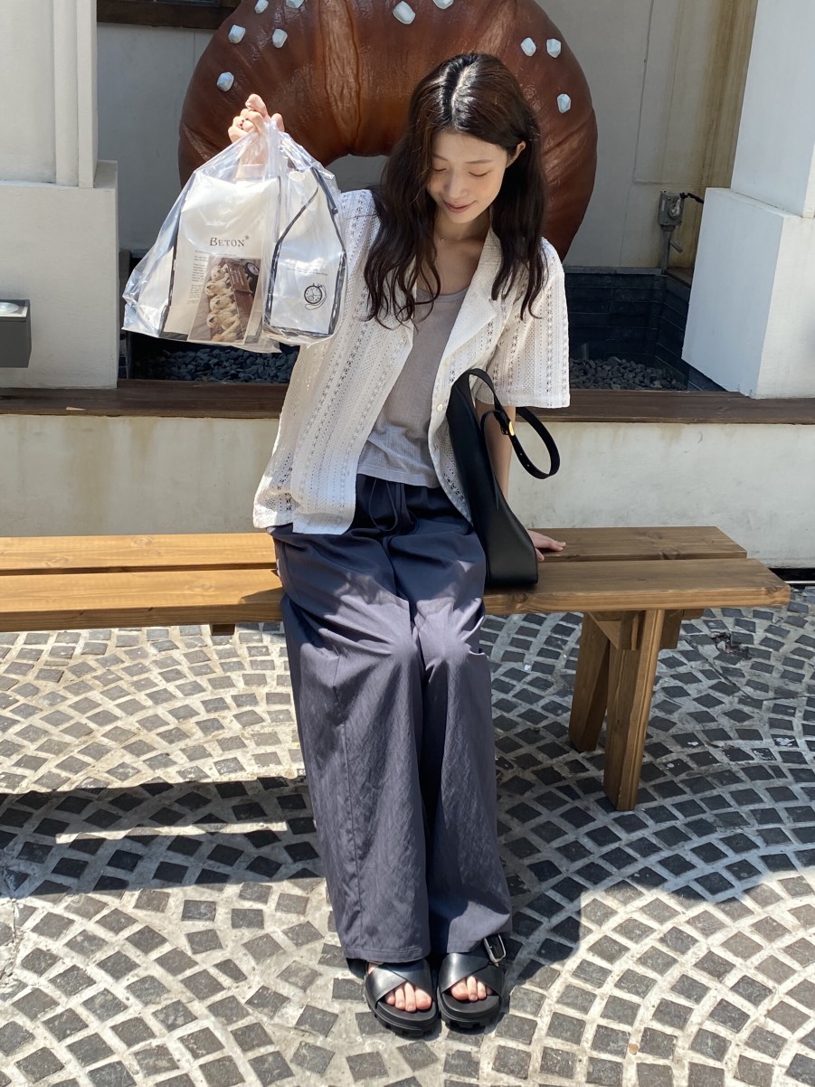 ERUME韓國直郵㊣女裝新款熱賣休閑時尚25春夏人氣襯衫蕾絲衫ERUME襯衫/蕾絲衫