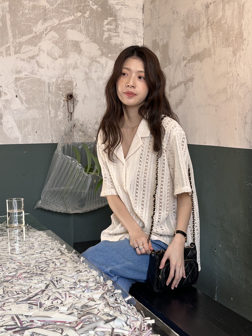 ERUME韓國直郵㊣女裝新款熱賣休閑時尚25春夏人氣襯衫蕾絲衫ERUME襯衫/蕾絲衫