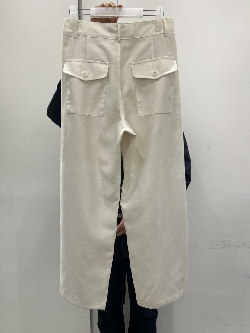 NOVUS韓國㊣直郵東大門代購女裝新品時尚休閑褲不含腰帶亞麻NOVUS休閑褲