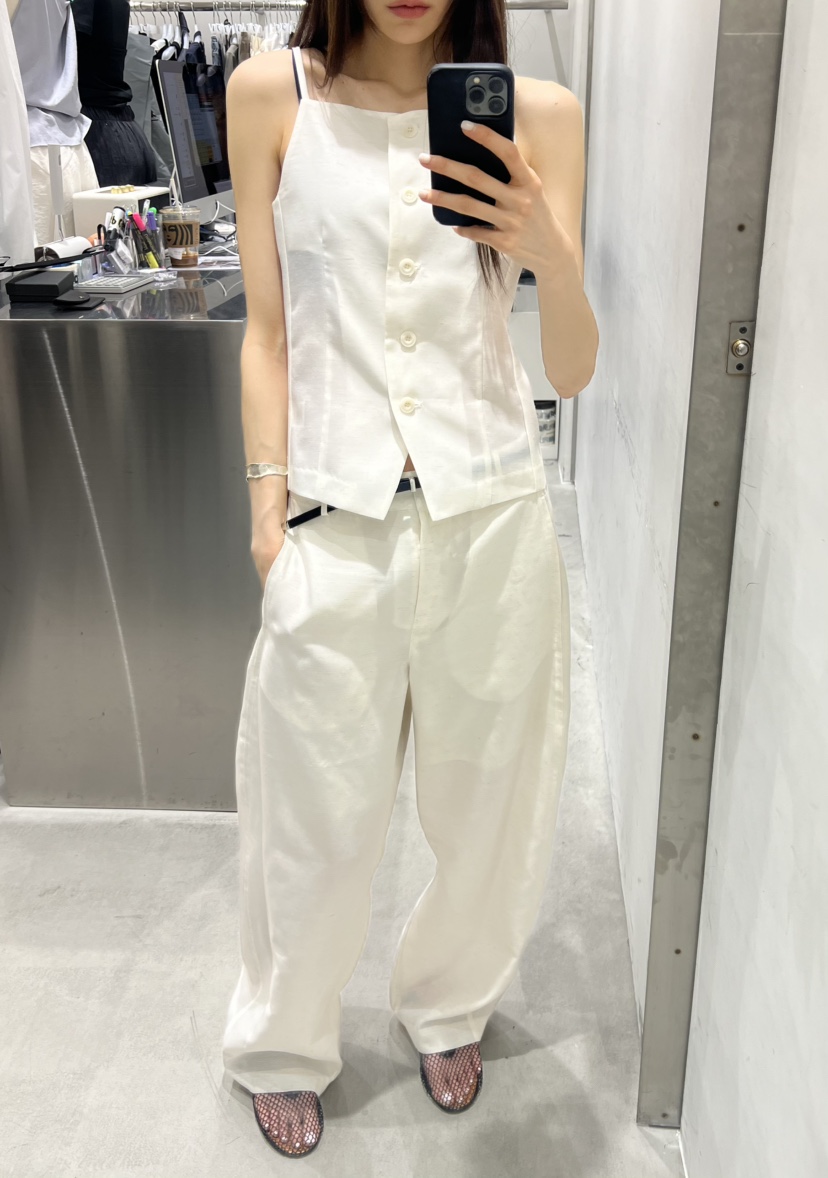 NOVUS韓國㊣直郵東大門代購女裝新品時尚休閑褲不含腰帶亞麻NOVUS休閑褲