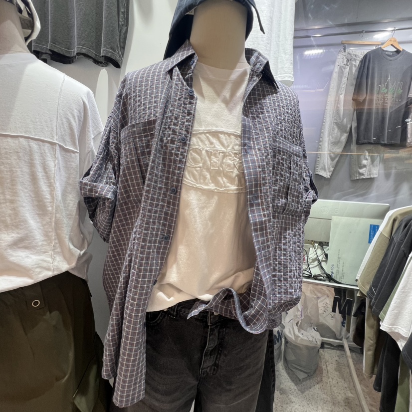 MAIDEN直郵韓國代購㊣女裝新品人氣休閑推薦襯衫蕾絲衫格紋MAIDEN襯衫/蕾絲衫圖色4