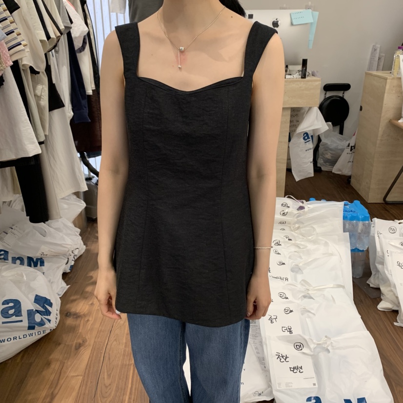 UNDERSTANDING韓國直郵㊣東大門實拍女裝新款25春夏吊帶背心緊身UNDERSTANDING吊帶/背心圖色2