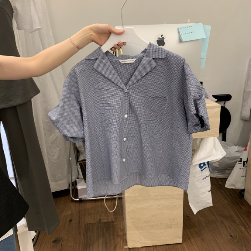 UNDERSTANDING韓國直郵㊣女裝新款熱賣時尚休閑人氣襯衫蕾絲衫UNDERSTANDING襯衫/蕾絲衫圖色3