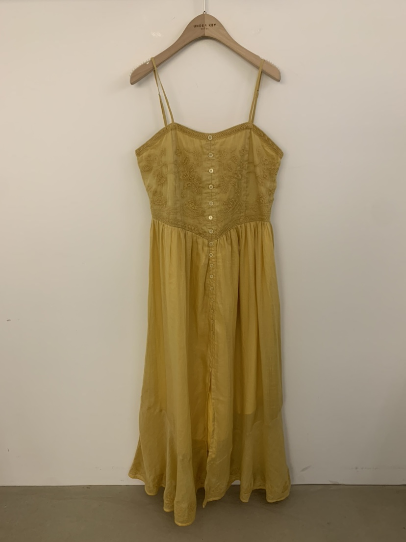 UNDER KEY直郵韓國代購㊣女裝新款時尚熱賣連衣裙刺繡亞麻UNDER KEY連衣裙圖色2