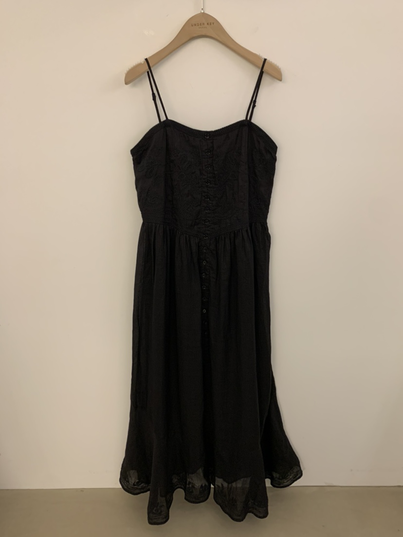 UNDER KEY直郵韓國代購㊣女裝新款時尚熱賣連衣裙刺繡亞麻UNDER KEY連衣裙圖色4