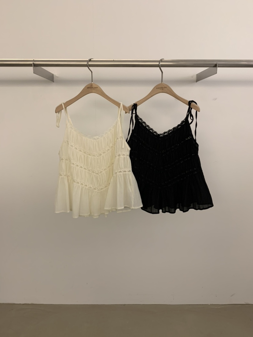 UNDER KEY韓國直郵㊣東大門實拍女裝新品休閑25春夏吊帶背心UNDER KEY吊帶/背心