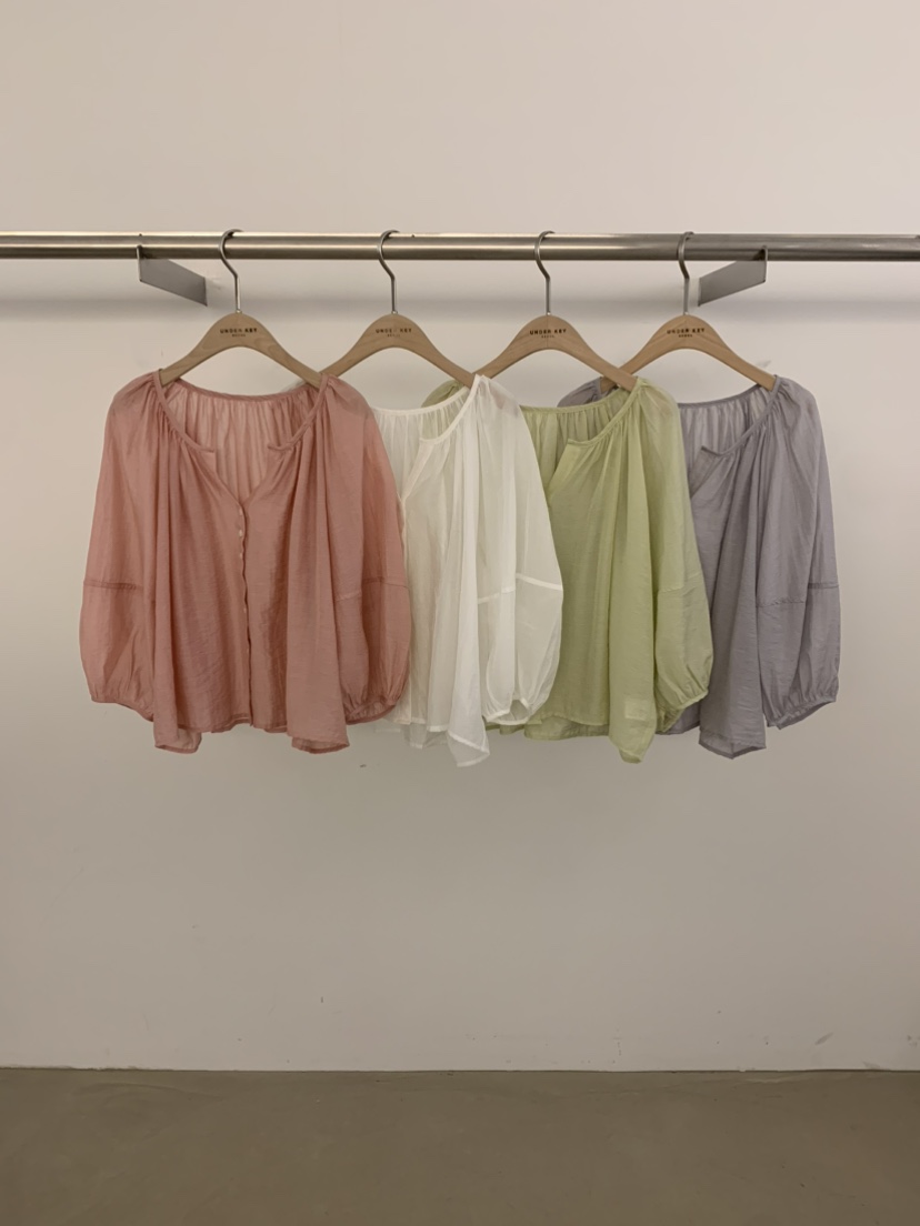 UNDER KEY直郵韓國代購㊣女裝新品人氣時尚25春夏襯衫蕾絲衫UNDER KEY襯衫/蕾絲衫