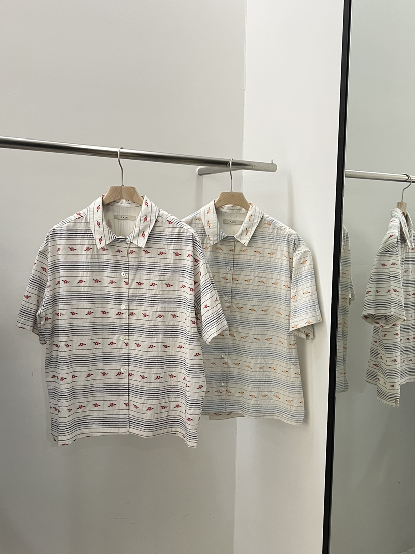 REGULARLY/PLACOR韓國㊣直郵東大門代購女裝新品25春夏襯衫蕾絲衫刺繡REGULARLY/PLACOR襯衫/蕾絲衫