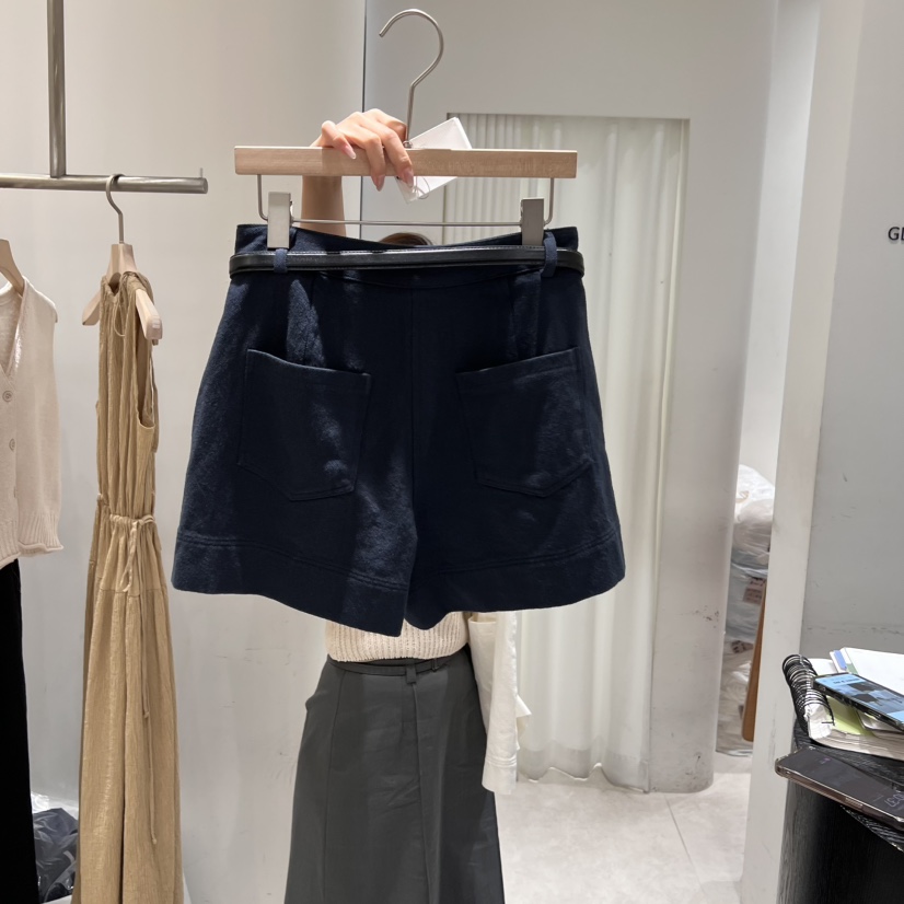GLOW AND NYMPH直郵韓國代購㊣女裝新品休閑短褲不含腰帶GLOW AND NYMPH短褲