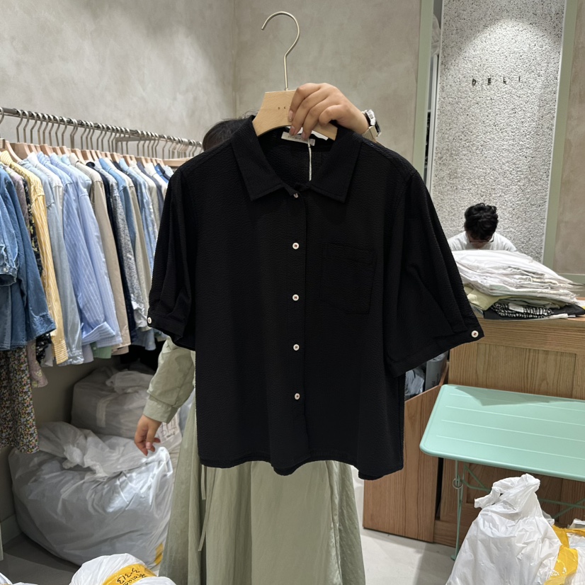 DELI JENNY韓國直郵㊣女裝新品推薦熱賣時尚25春夏襯衫蕾絲衫DELI JENNY襯衫/蕾絲衫圖色2