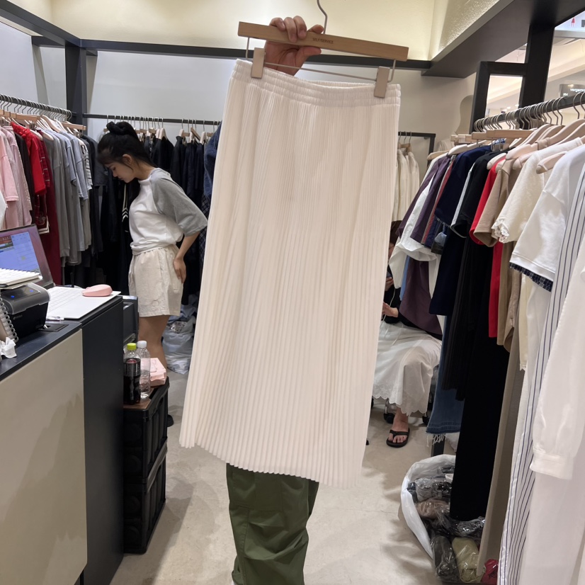 SELF SERVICE韓國直郵㊣女裝新款25春夏熱賣半身裙中短裙褶皺SELF SERVICE半身裙/中短裙