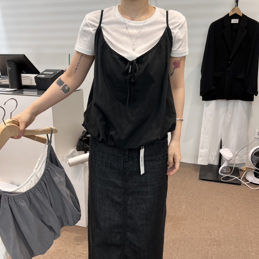 OBJECT韓國直郵㊣東大門實拍女裝新品熱賣吊帶背心不含內搭OBJECT吊帶/背心圖色2