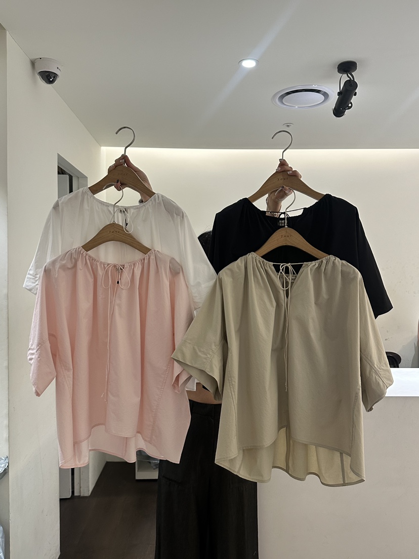 YOUR-P韓國直郵㊣東大門實拍女裝新品熱賣休閑25春夏襯衫蕾絲衫YOUR-P襯衫/蕾絲衫
