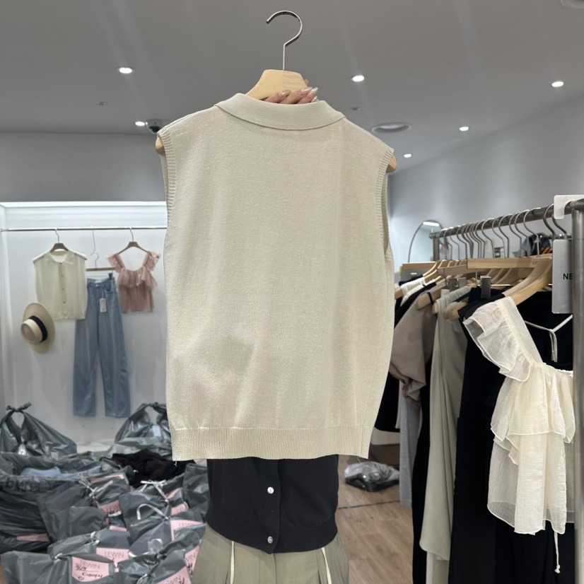 LEWIN韓國直郵㊣東大門實拍女裝新品人氣休閑時尚25春夏馬甲開衫LEWIN馬甲