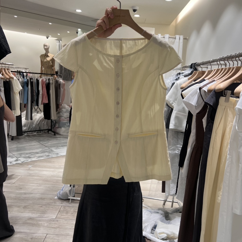 ADELINE直郵韓國代購㊣女裝新款熱賣推薦25春夏時尚襯衫蕾絲衫ADELINE襯衫/蕾絲衫圖色2