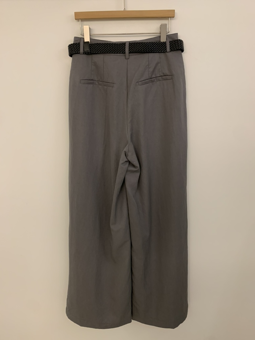 UNDER KEY韓國直郵㊣女裝新品25春夏休閑休閑褲含腰帶天絲UNDER KEY休閑褲