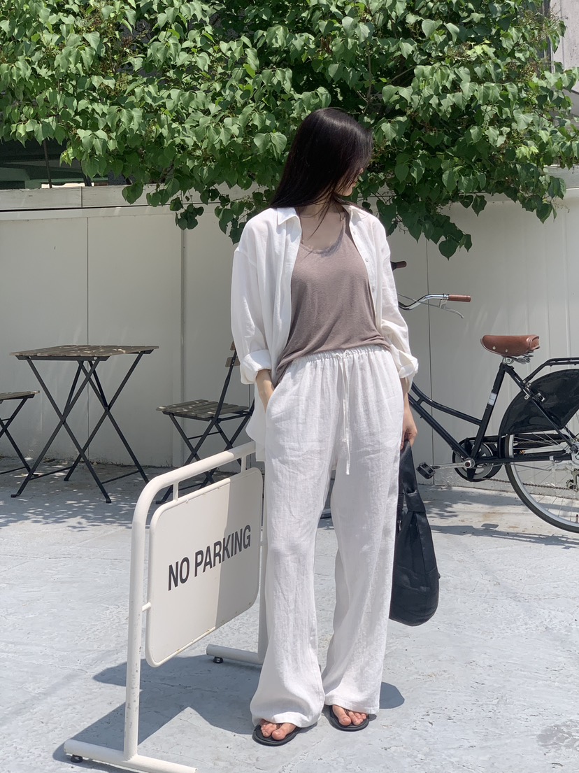 LOGARDEN韓國㊣直郵東大門代購女裝新款時尚襯衫蕾絲衫亞麻布LO GARDEN襯衫/蕾絲衫