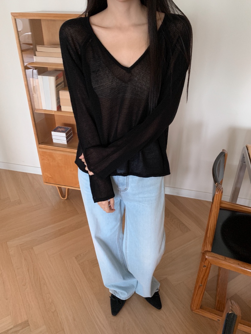 DARLUZ_MI直郵韓國代購㊣女裝新品推薦熱賣休閑25春夏長袖T恤DARLUZ_MI長袖T恤