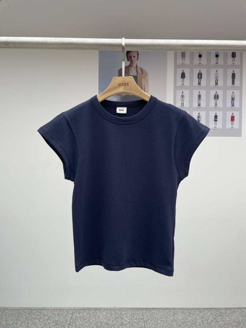 MADE-P直郵韓國代購㊣女裝新品人氣推薦25春夏熱賣時尚T恤MADE-PT恤圖色2