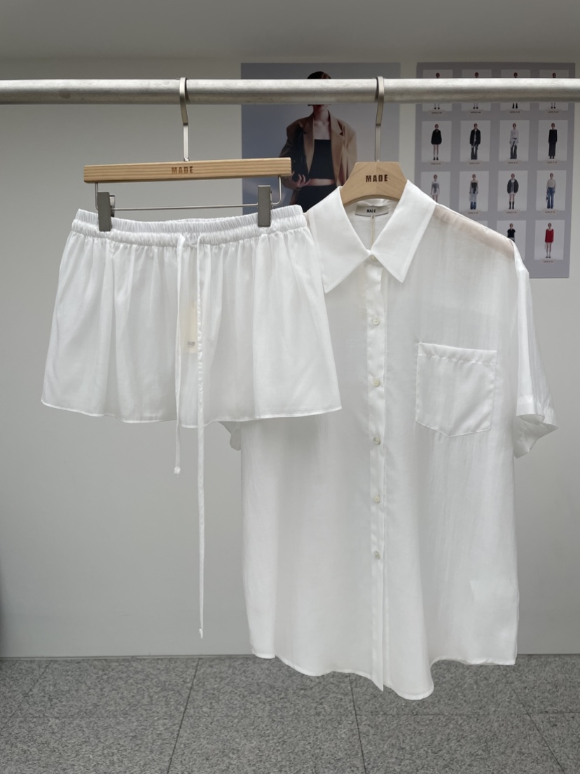 MADE-P直郵韓國代購㊣女裝新品時尚25春夏推薦熱賣襯衫蕾絲衫MADE-P襯衫/蕾絲衫圖色2