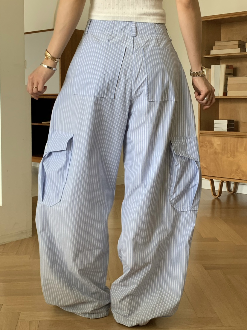 VIRKIN韓國直郵㊣女裝新品25春夏休閑人氣熱賣推薦休閑褲條紋VIRKIN休閑褲