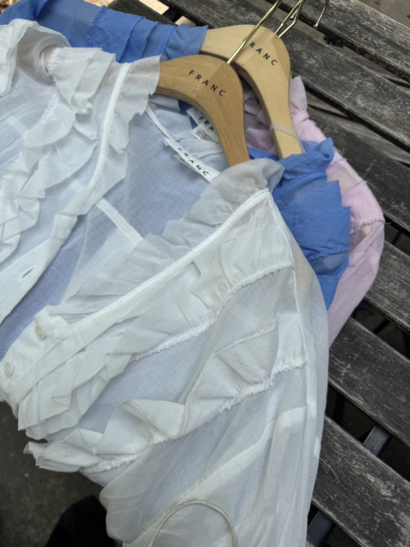 FRANC—L韓國直郵㊣東大門實拍女裝新款人氣休閑襯衫蕾絲衫FRANC襯衫/蕾絲衫