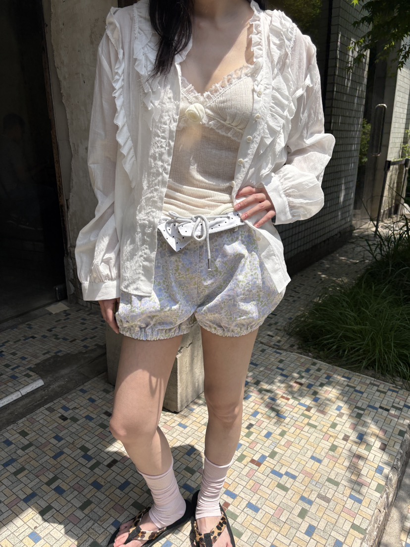 FRANC—L韓國直郵㊣東大門實拍女裝新款人氣休閑襯衫蕾絲衫FRANC襯衫/蕾絲衫