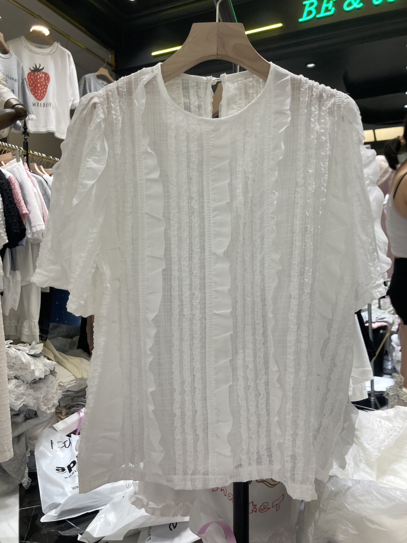 BE&BE韓國直郵㊣女裝新品25春夏人氣熱賣時尚襯衫蕾絲衫BE&be襯衫/蕾絲衫