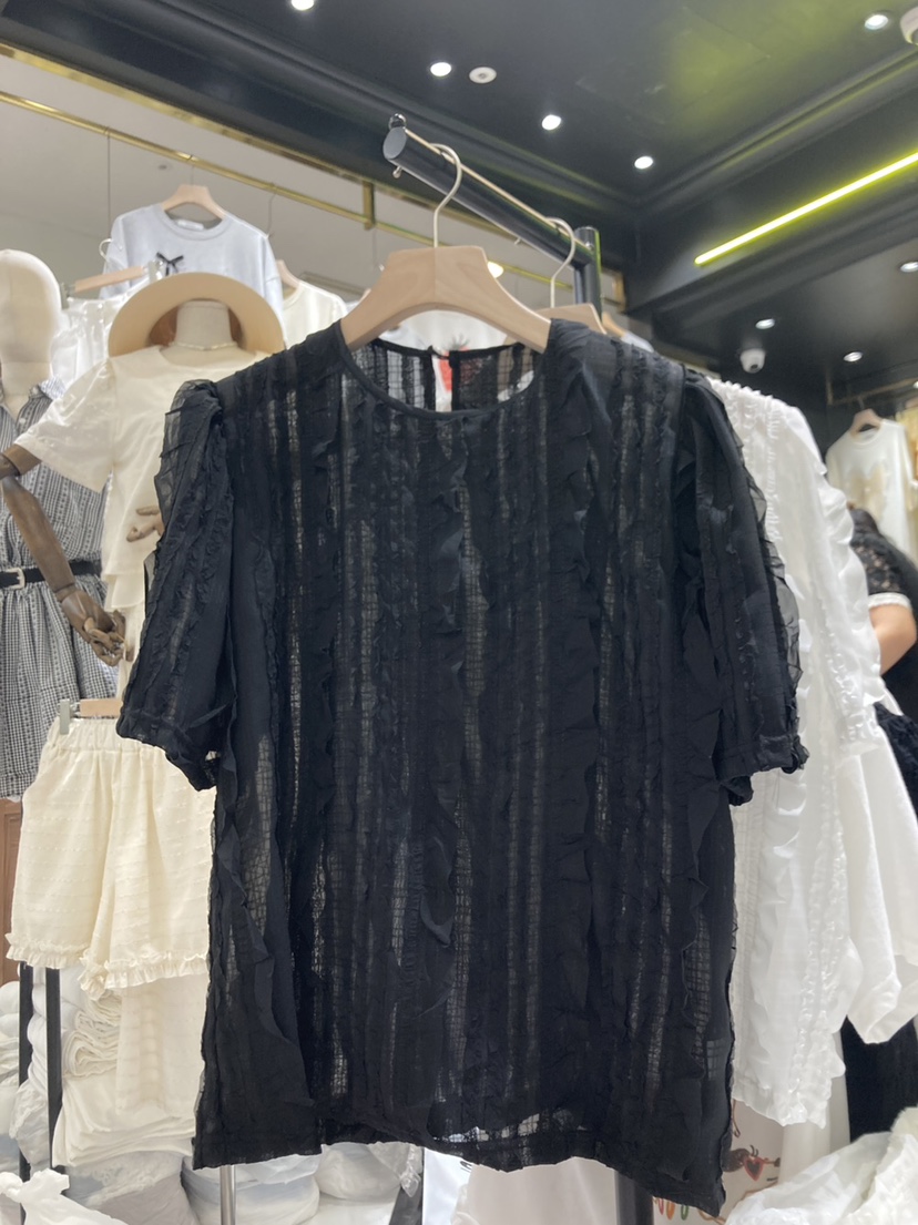 BE&BE韓國直郵㊣女裝新品25春夏人氣熱賣時尚襯衫蕾絲衫BE&be襯衫/蕾絲衫圖色2