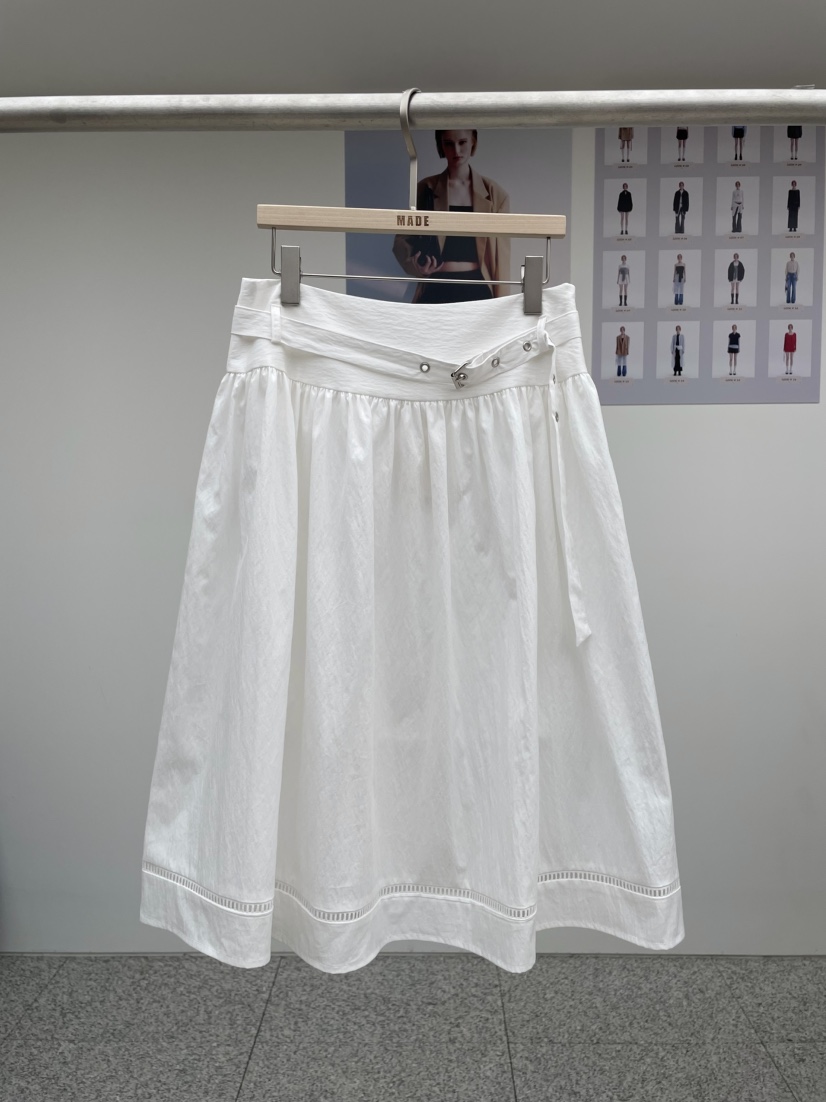 MADE-P韓國直郵㊣東大門實拍女裝新品熱賣25春夏半身裙中短裙MADE-P半身裙/中短裙