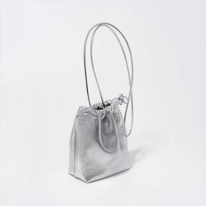 TROUVAILLE韓國直郵㊣女裝新款推薦休閑人氣單肩斜跨包羊皮TROUVAILLE單肩/斜跨包