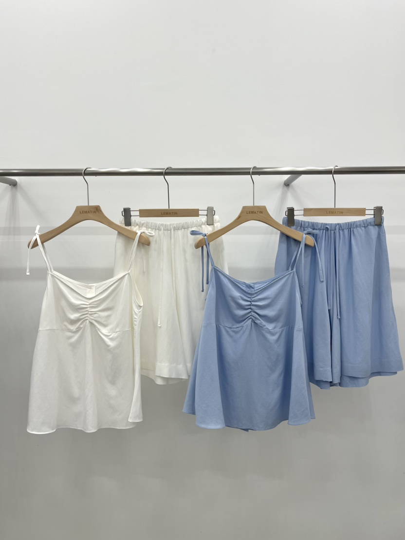 LEMATIN韓國㊣直郵東大門代購女裝新品25春夏熱賣吊帶背心亞麻LEMATIN吊帶/背心