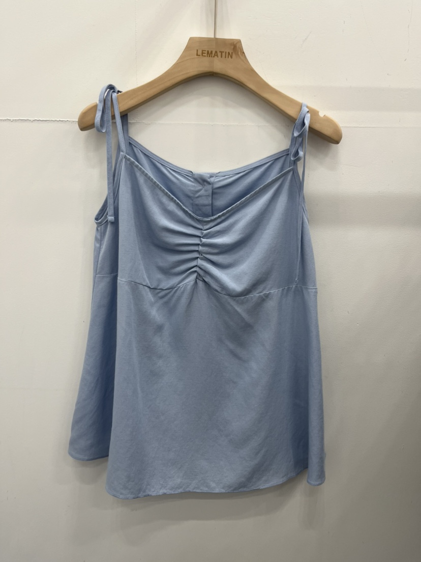 LEMATIN韓國㊣直郵東大門代購女裝新品25春夏熱賣吊帶背心亞麻LEMATIN吊帶/背心圖色2