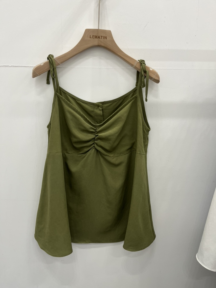 LEMATIN韓國㊣直郵東大門代購女裝新品25春夏熱賣吊帶背心亞麻LEMATIN吊帶/背心圖色4