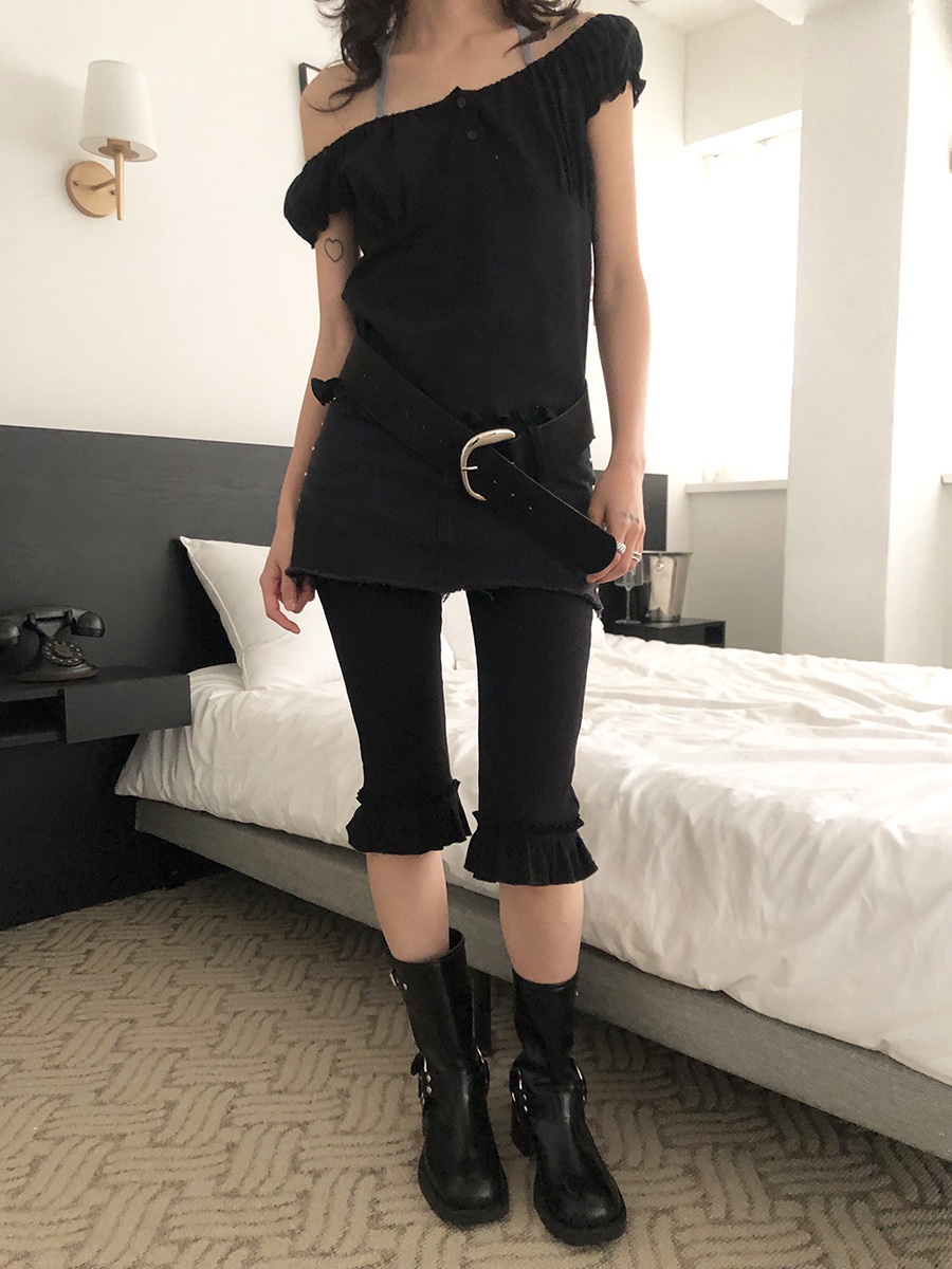 I I韓國直郵㊣東大門實拍女裝新品人氣打底褲鯊魚褲緊身褲ITSSONG打底褲/鯊魚褲