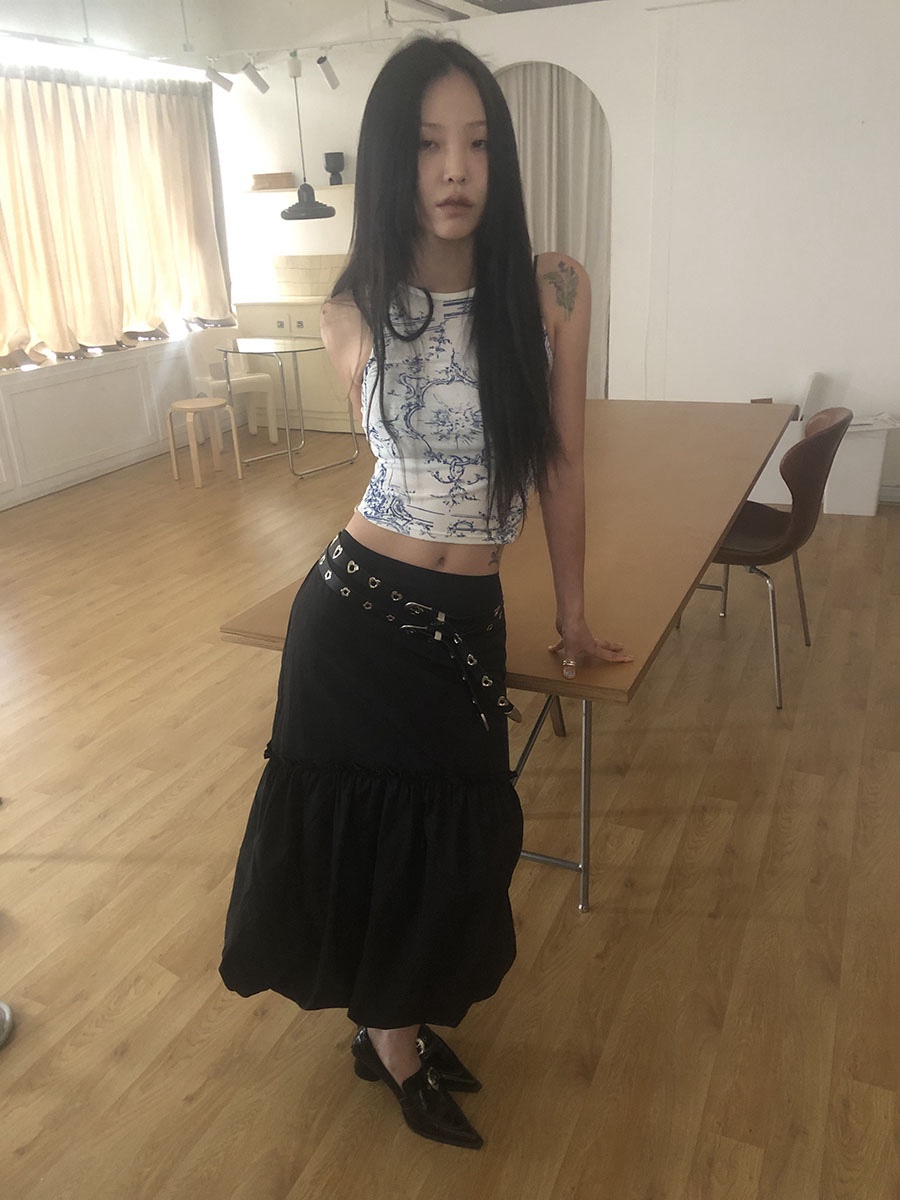I I韓國直郵㊣女裝新款25春夏休閑人氣熱賣時尚推薦長裙尼龍ITSSONG長裙