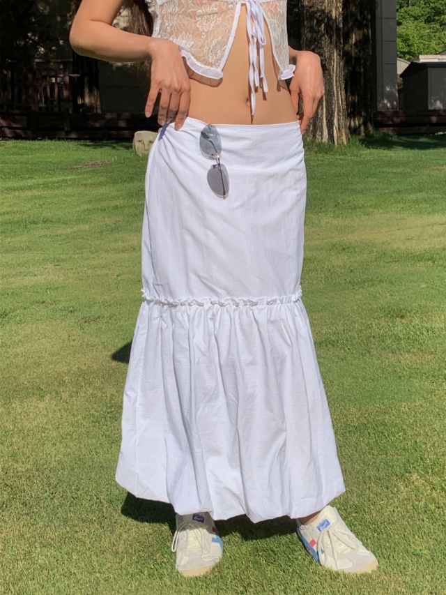 I I韓國直郵㊣女裝新款25春夏休閑人氣熱賣時尚推薦長裙尼龍ITSSONG長裙