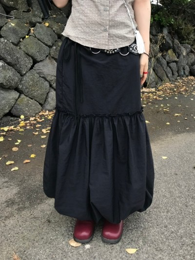 I I韓國直郵㊣女裝新款25春夏休閑人氣熱賣時尚推薦長裙尼龍ITSSONG長裙圖色2
