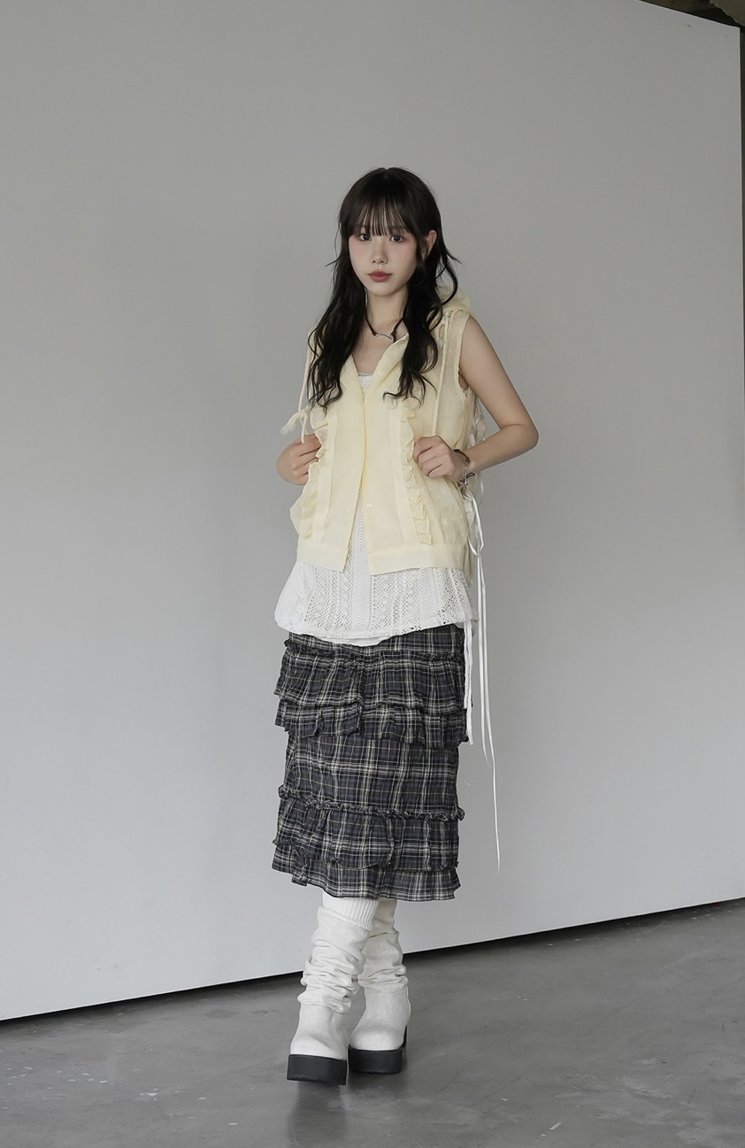 I I直郵韓國代購㊣女裝新品熱賣25春夏推薦時尚人氣馬甲連帽ITSSONG馬甲