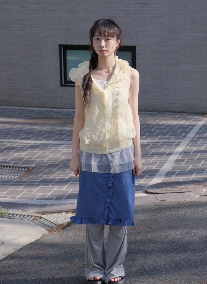 I I直郵韓國代購㊣女裝新品熱賣25春夏推薦時尚人氣馬甲連帽ITSSONG馬甲