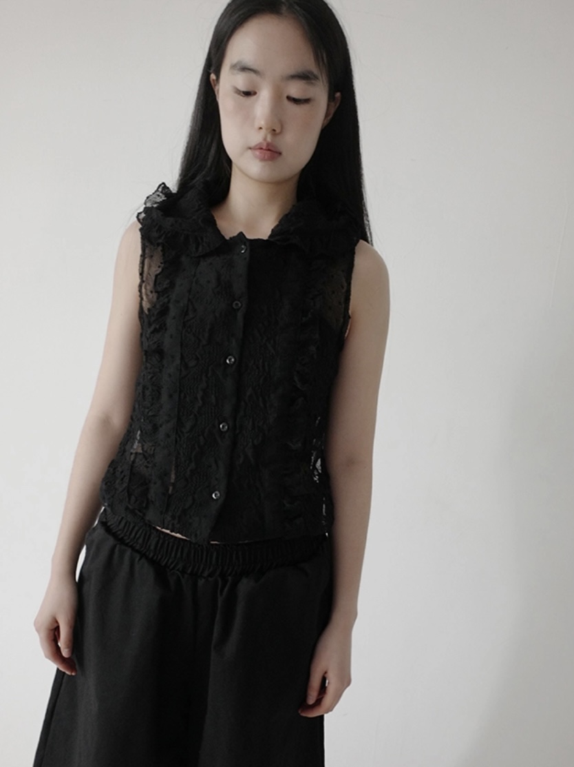 I I直郵韓國代購㊣女裝新品熱賣25春夏推薦時尚人氣馬甲連帽ITSSONG馬甲圖色2