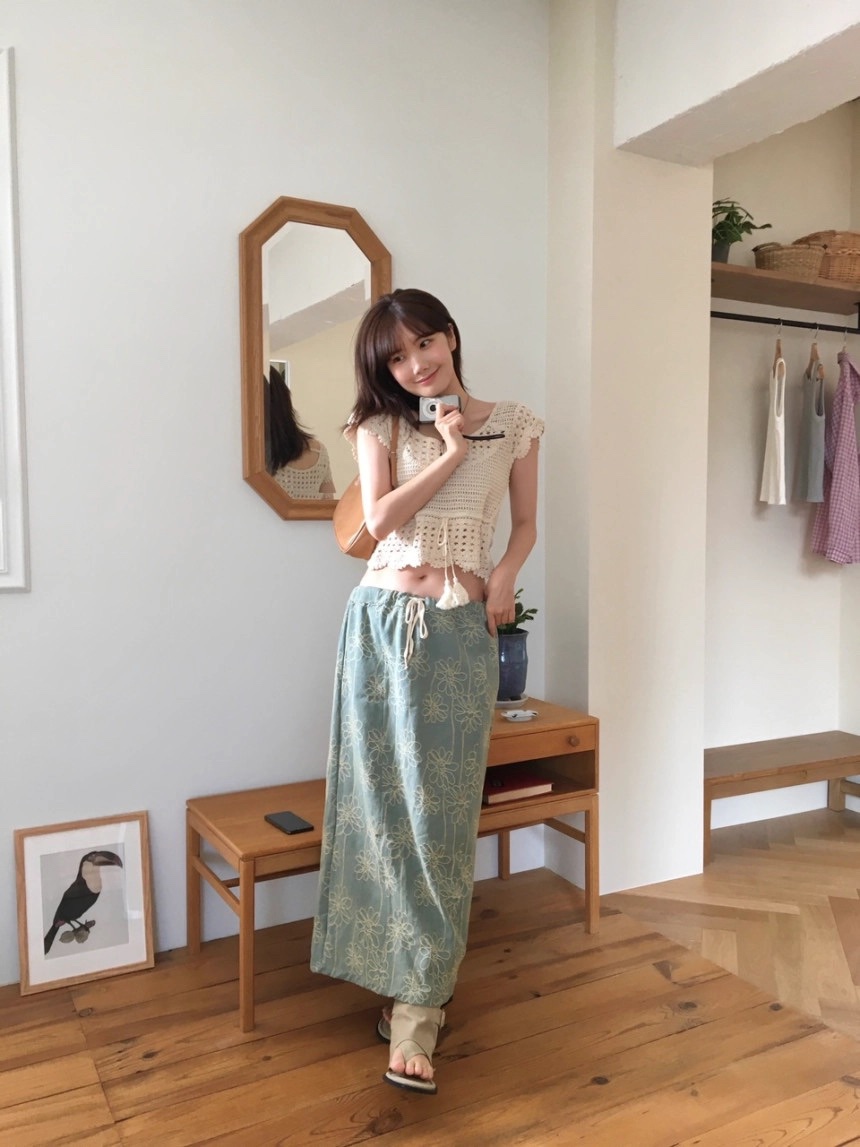 I I韓國直郵㊣女裝新品推薦25春夏熱賣休閑人氣時尚長裙ITSSONG長裙