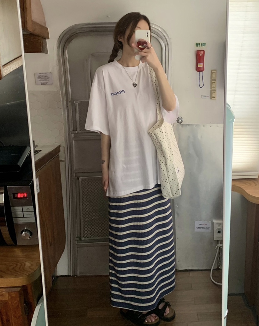 I I韓國直郵㊣東大門實拍女裝新款休閑時尚推薦人氣25春夏長裙ITSSONG長裙